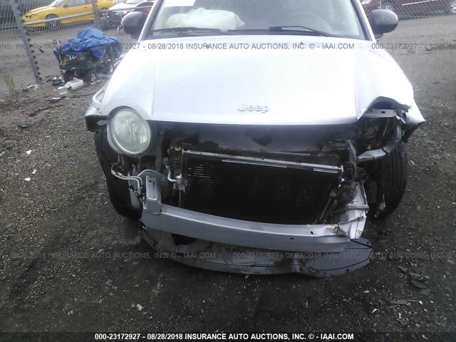 1J8FT47B59D102781 - 2009 JEEP COMPASS SPORT SILVER photo 6