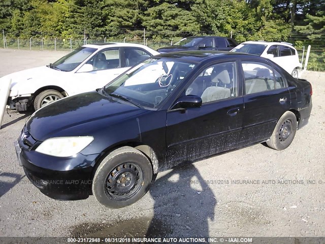 1HGES267X5L003642 - 2005 HONDA CIVIC EX 黑色 照片 2