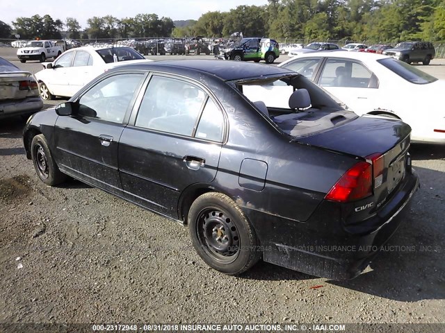 1HGES267X5L003642 - 2005 HONDA CIVIC EX 黑色 照片 3
