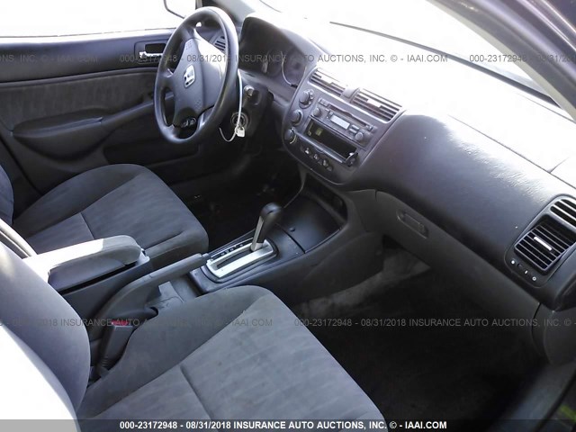 1HGES267X5L003642 - 2005 HONDA CIVIC EX 黑色 照片 5