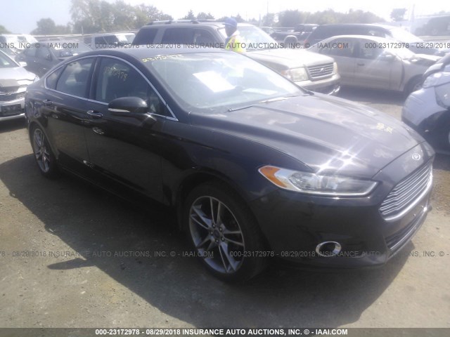 3FA6P0K90DR110138 - 2013 FORD FUSION TITANIUM BLACK photo 1