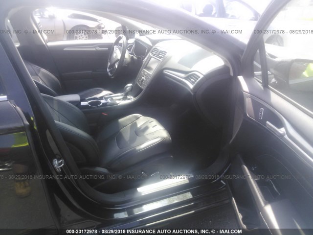 3FA6P0K90DR110138 - 2013 FORD FUSION TITANIUM BLACK photo 5