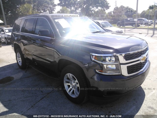 1GNSCBKC6JR163940 - 2018 CHEVROLET TAHOE C1500 LT GRAY photo 1