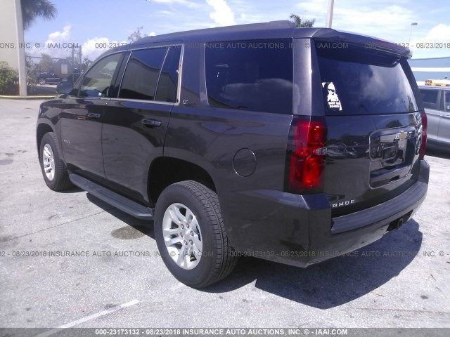 1GNSCBKC6JR163940 - 2018 CHEVROLET TAHOE C1500 LT GRAY photo 3