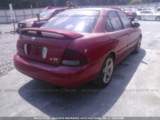 3N1AB51D73L721343 - 2003 NISSAN SENTRA SE-R SPEC V RED photo 4