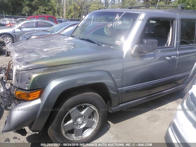 1J8HG48P17C697249 - 2007 JEEP COMMANDER BLACK photo 2