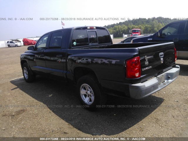 1D7HE38K98S501843 - 2008 DODGE DAKOTA SXT BLACK photo 3