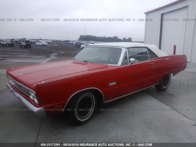 PH27G9D312217 - 1969 PLYMOUTH FURY RED photo 2