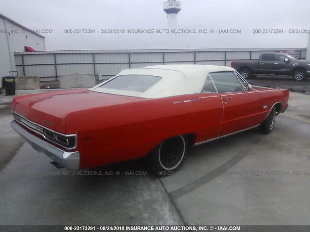 PH27G9D312217 - 1969 PLYMOUTH FURY RED photo 4