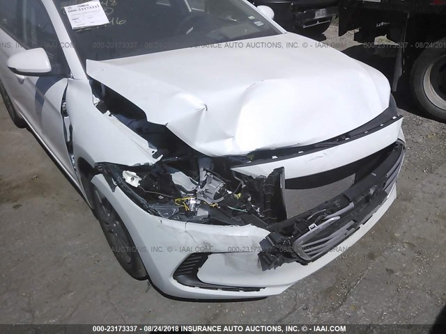 5NPD84LF8JH364446 - 2018 HYUNDAI ELANTRA SEL/VALUE/LIMITED WHITE photo 6