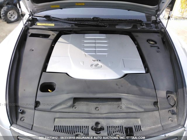 JTHGL46F685029119 - 2008 LEXUS LS 460L SILVER photo 10