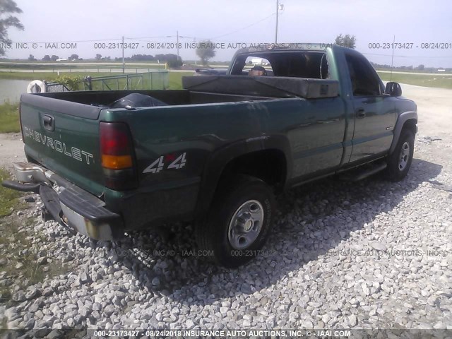 1GCGK24U3YE336287 - 2000 CHEVROLET SILVERADO K2500 GREEN photo 4