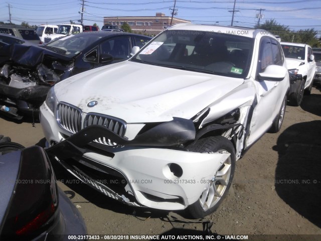 5UXWX7C50CL889289 - 2012 BMW X3 XDRIVE35I WHITE photo 2