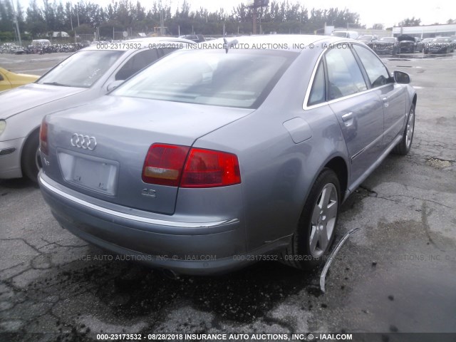 WAULL44E75N013174 - 2005 AUDI A8 4.2 QUATTRO BLUE photo 4