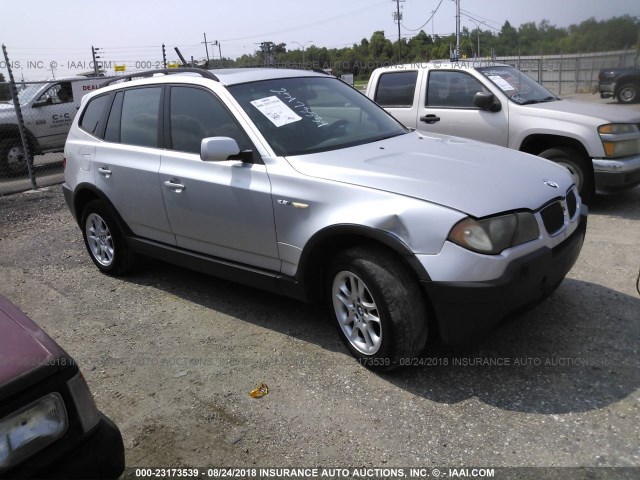 WBXPA73424WB27778 - 2004 BMW X3 2.5I GRAY photo 1