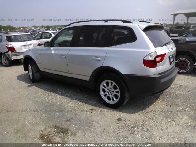 WBXPA73424WB27778 - 2004 BMW X3 2.5I GRAY photo 3