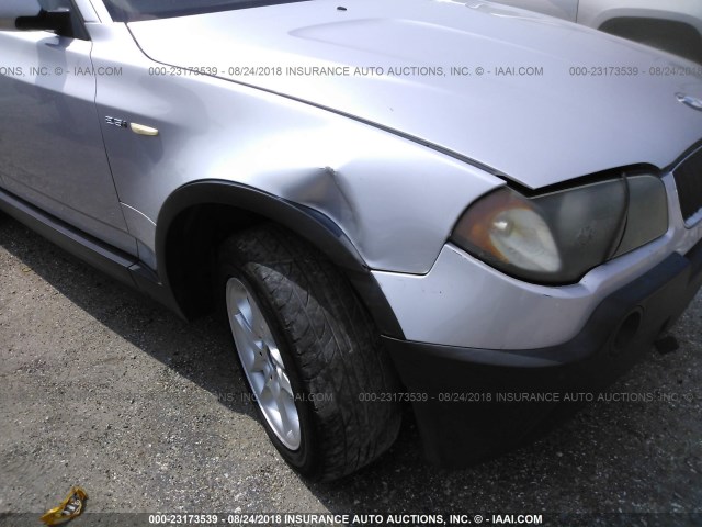WBXPA73424WB27778 - 2004 BMW X3 2.5I GRAY photo 6