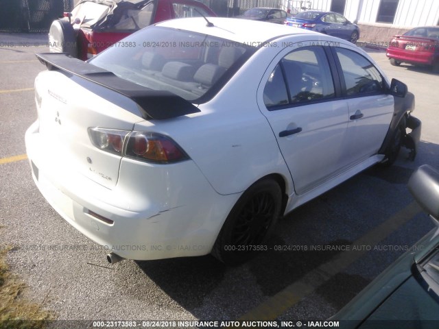 JA32U1FU4BU001952 - 2011 MITSUBISHI LANCER DE WHITE photo 4