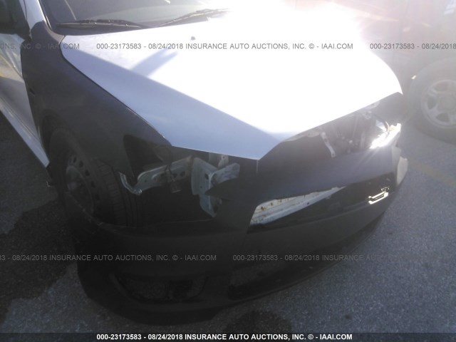 JA32U1FU4BU001952 - 2011 MITSUBISHI LANCER DE WHITE photo 6