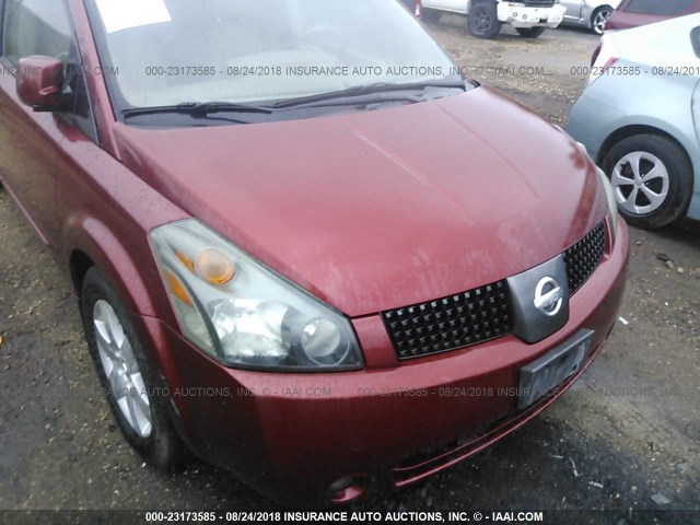 5N1BV28U64N349004 - 2004 NISSAN QUEST S/SE/SL RED photo 6