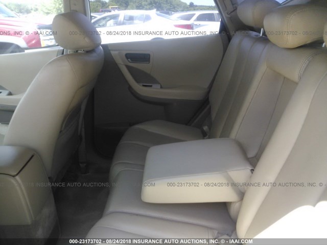 JN8AZ08W83W220057 - 2003 NISSAN MURANO SL/SE GOLD photo 8