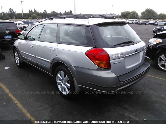 4S4BP62CX77304187 - 2007 SUBARU LEGACY OUTBACK 2.5I LIMITED SILVER photo 3