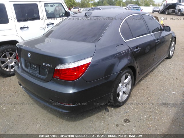 WBANW13548CZ72631 - 2008 BMW 535 Dark Blue photo 4