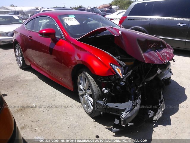 JTHHA5BCXG5003486 - 2016 LEXUS RC 200T RED photo 1