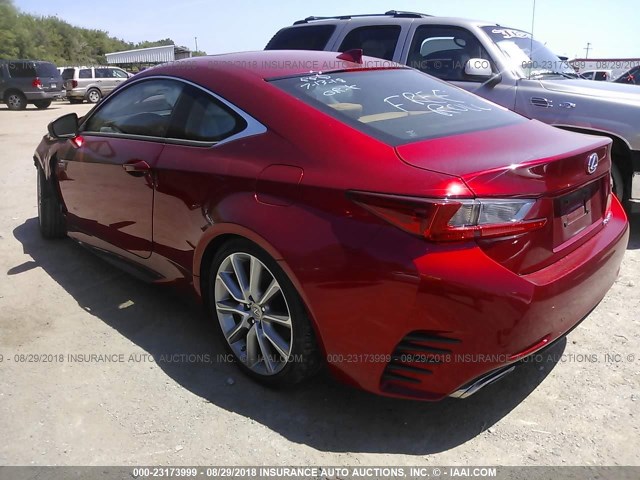 JTHHA5BCXG5003486 - 2016 LEXUS RC 200T RED photo 3