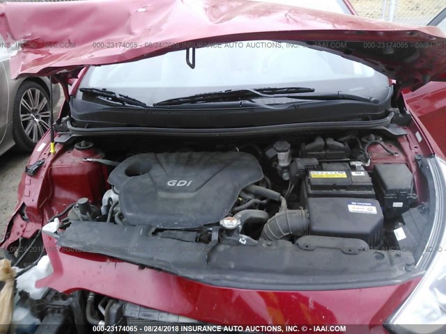 KMHCT4AE3GU124400 - 2016 HYUNDAI ACCENT SE RED photo 10