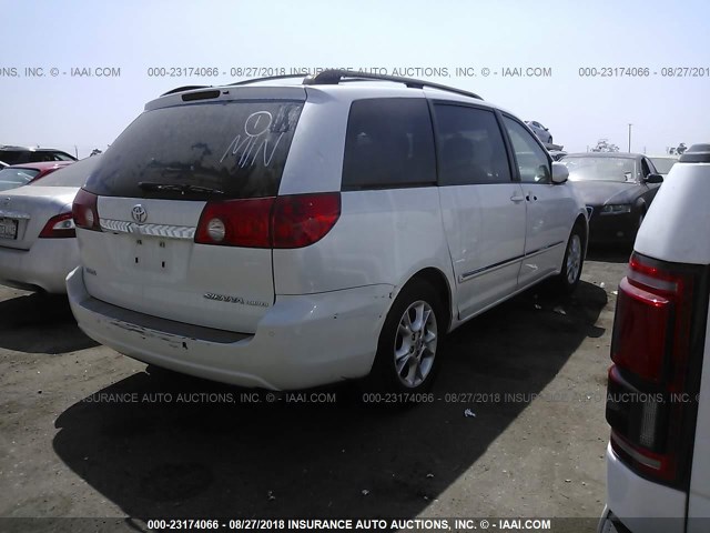 5TDZA22CX6S502415 - 2006 TOYOTA SIENNA XLE/XLE LIMITED WHITE photo 4