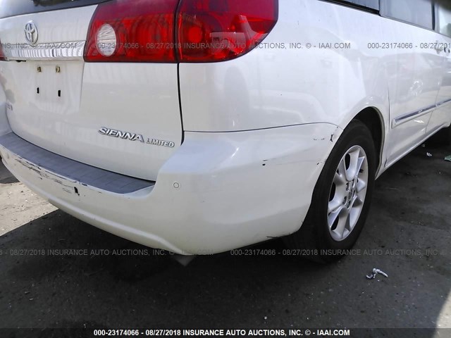 5TDZA22CX6S502415 - 2006 TOYOTA SIENNA XLE/XLE LIMITED WHITE photo 6