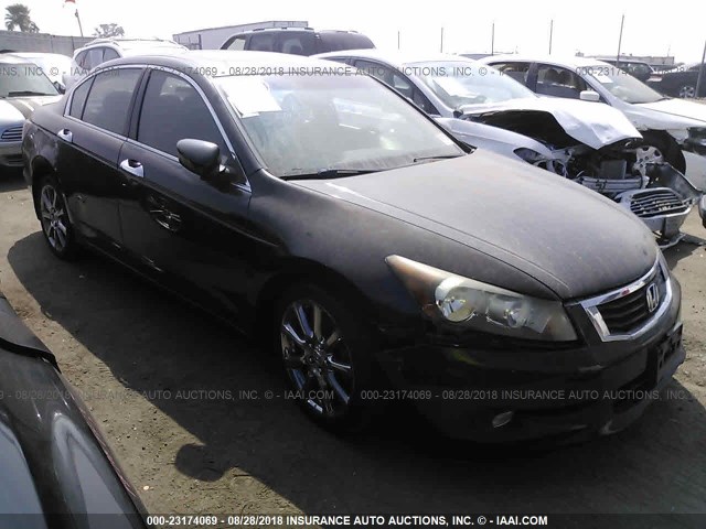 1HGCP36818A071593 - 2008 HONDA ACCORD EXL BLACK photo 1