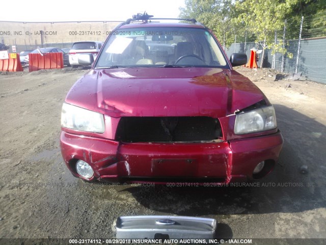 JF1SG65693H759987 - 2003 SUBARU FORESTER 2.5XS წითელი ფოტო 6