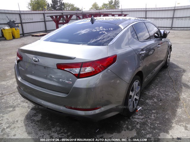 5XXGR4A64DG104655 - 2013 KIA OPTIMA SX GRAY photo 4