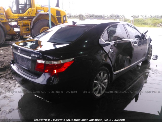 JTHGL46FX75006697 - 2007 LEXUS LS 460L BLACK photo 4