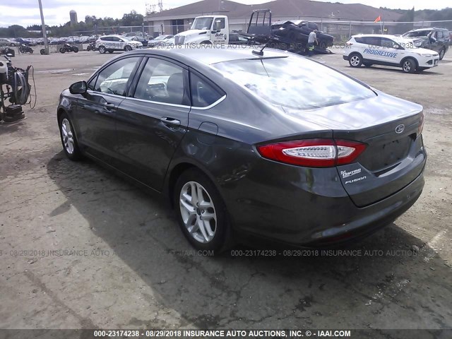 3FA6P0H73FR263363 - 2015 FORD FUSION SE GRAY photo 3