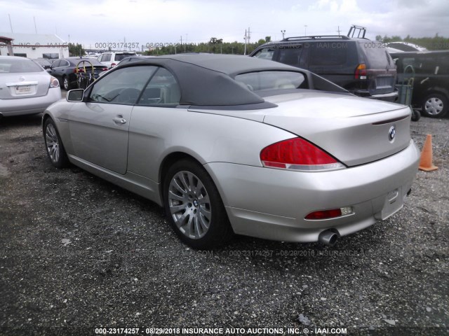 WBAEK73474B320091 - 2004 BMW 645 CI AUTOMATIC BEIGE photo 3