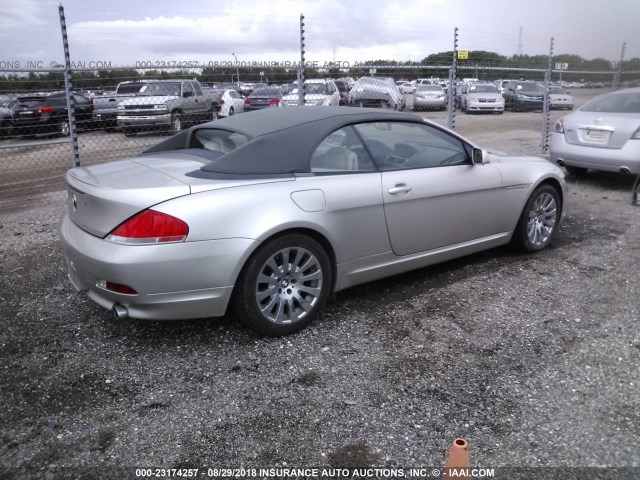 WBAEK73474B320091 - 2004 BMW 645 CI AUTOMATIC BEIGE photo 4