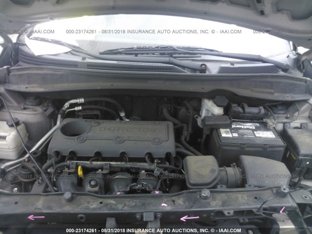 KM8JUCAC2AU070057 - 2010 HYUNDAI TUCSON GLS/LIMITED GOLD photo 10