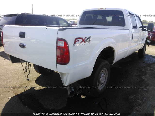 1FT8W3BT4CED15675 - 2012 FORD F350 SUPER DUTY WHITE photo 4