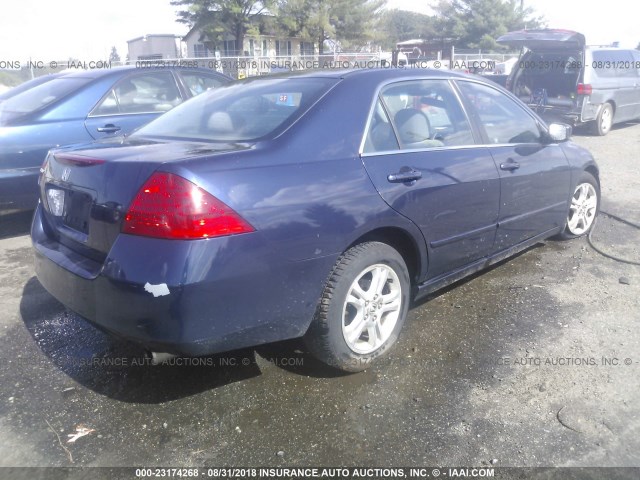 1HGCM56746A081995 - 2006 HONDA ACCORD EX BLUE photo 4