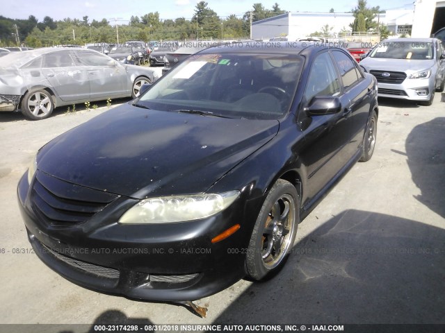 1YVFP80D835M38645 - 2003 MAZDA 6 S BLACK photo 2