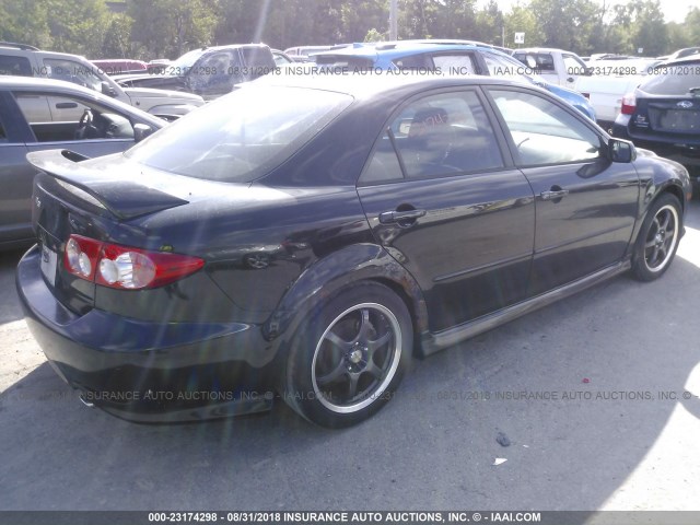 1YVFP80D835M38645 - 2003 MAZDA 6 S BLACK photo 4