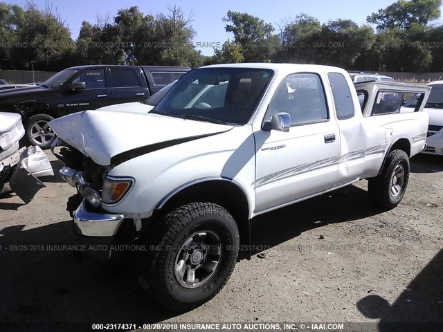 4TAWN74N2VZ276561 - 1997 TOYOTA TACOMA XTRACAB SR5 WHITE photo 2