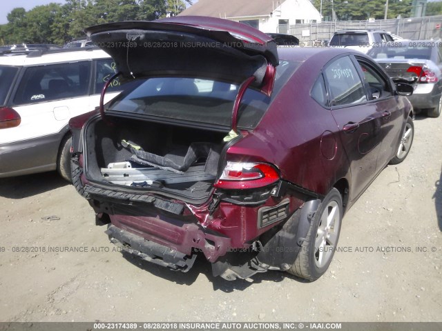 1C3CDFBBXFD237037 - 2015 DODGE DART SXT RED photo 4