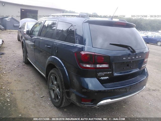 3C4PDDGG2FT603279 - 2015 DODGE JOURNEY CROSSROAD BLUE photo 3