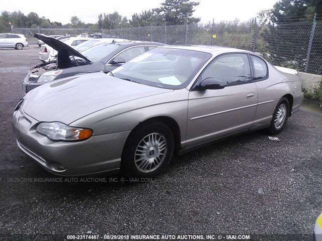 2G1WW12E829288391 - 2002 CHEVROLET MONTE CARLO LS GOLD photo 2