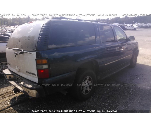 1GNEC16Z85J181026 - 2005 CHEVROLET SUBURBAN C1500 BLUE photo 4