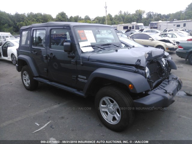 1C4BJWDG2HL702802 - 2017 JEEP WRANGLER UNLIMITE SPORT GRAY photo 1